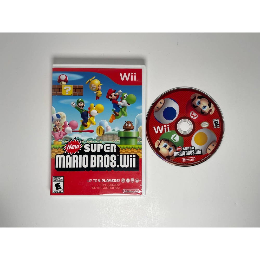 New Super Mario Bros. Wii Nintendo Wii, 2009 No Manual, W/Case -TESTED